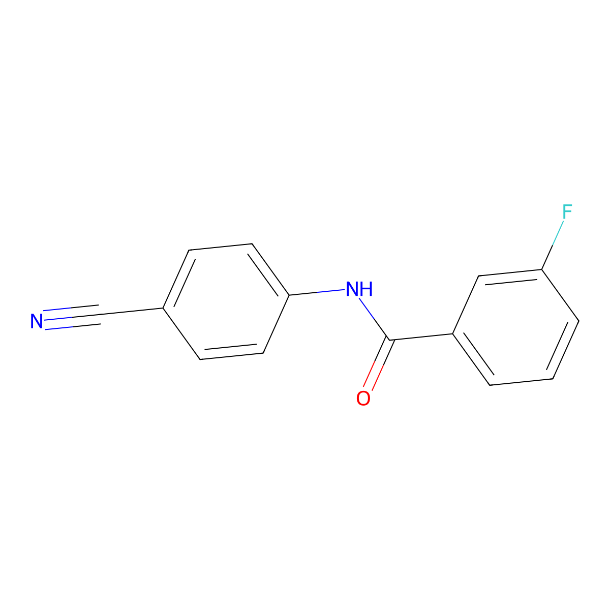 N-(4-cyanophenyl)-3-fluorobenzamide molecular structure, CAS 184903-71-7
