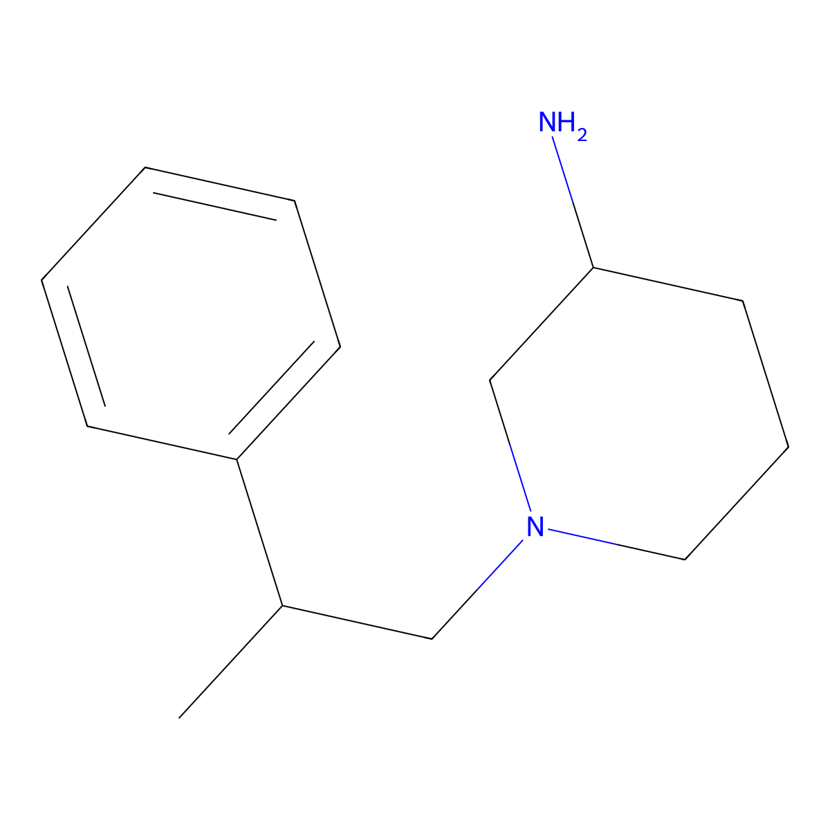 (3R)-1-(2-phenylpropyl)piperidin-3-amine molecular structure, CAS 1849058-53-2