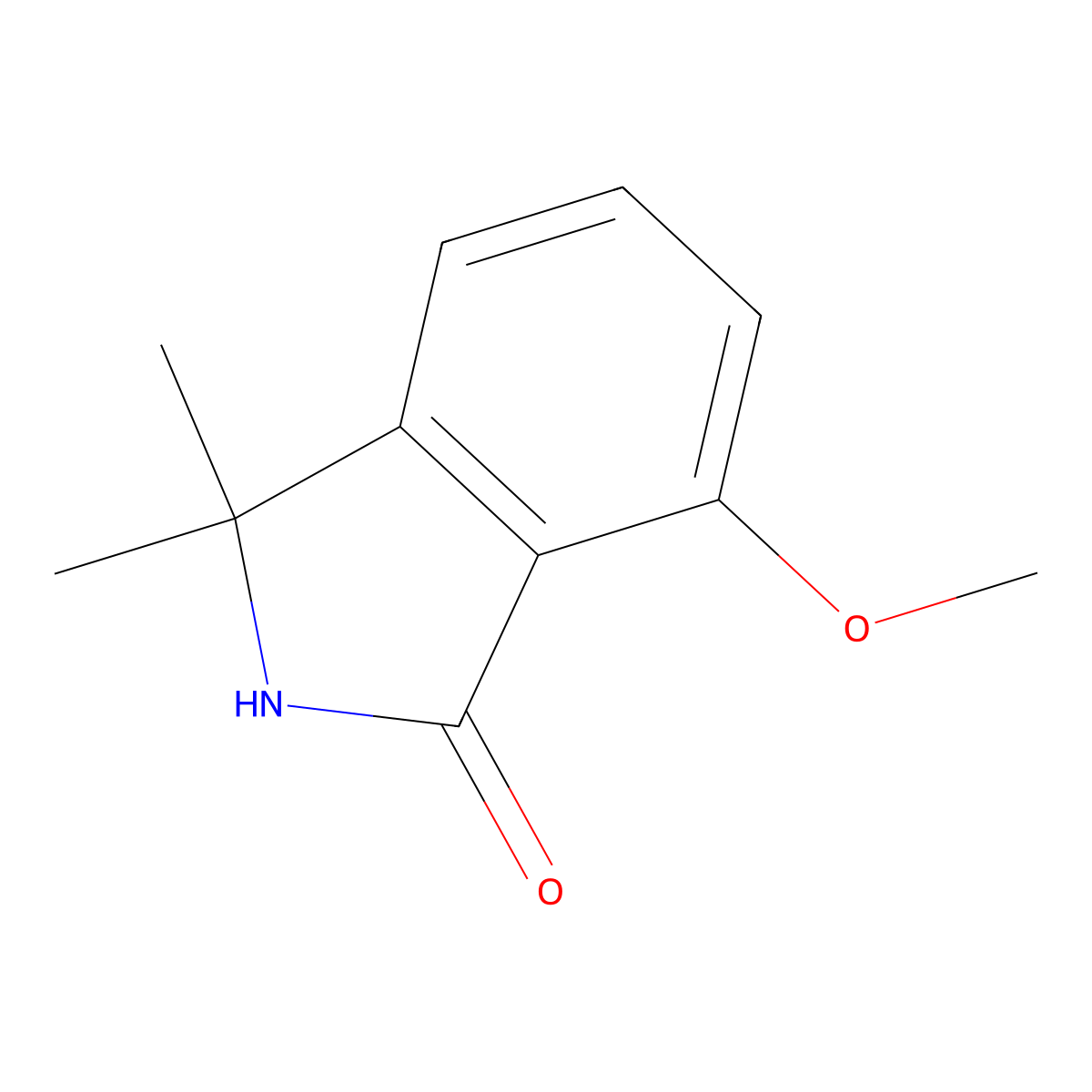 7-Methoxy-3,3-dimethylisoindolin-1-one molecular structure, CAS 184906-30-7