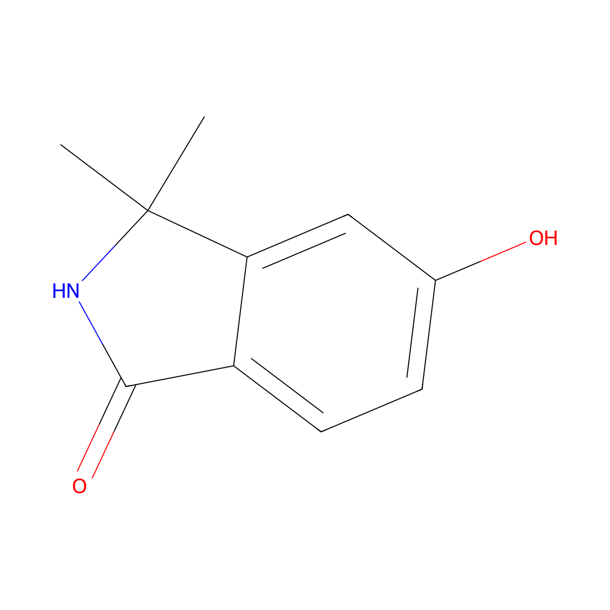 5-Hydroxy-3,3-dimethylisoindolin-1-one molecular structure, CAS 184906-31-8