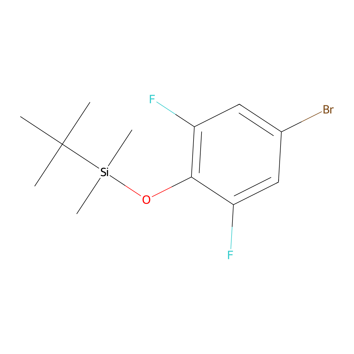 (4-Bromo-2,6-difluorophenoxy)(tert-butyl)dimethylsilane molecular structure, CAS 184910-34-7