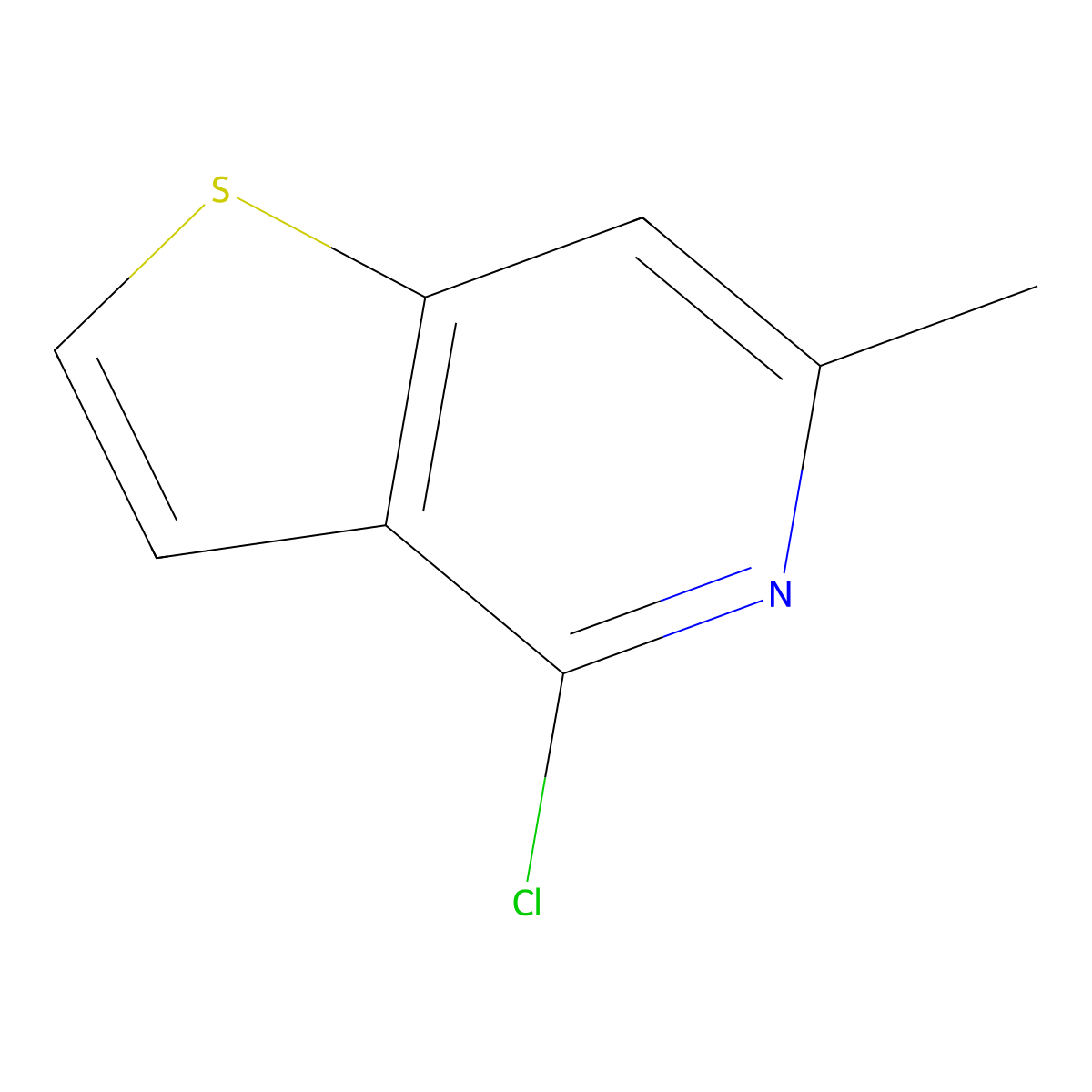 4-Chloro-6-methylthieno(3,2-c)pyridine molecular structure, CAS 184913-07-3