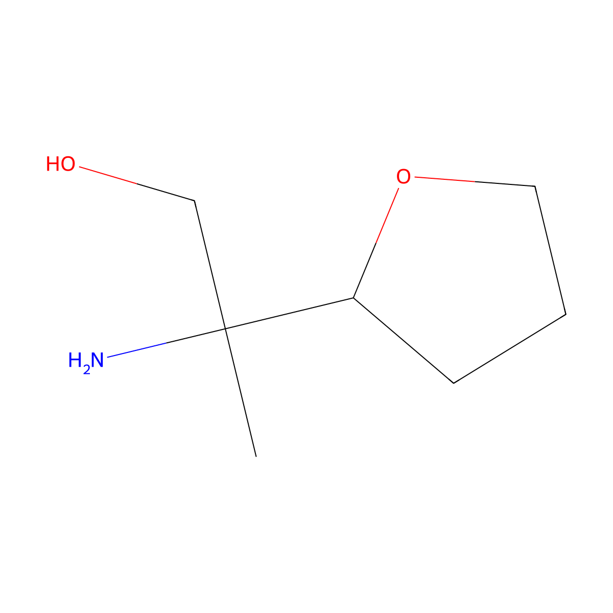 2-Amino-2-(oxolan-2-yl)propan-1-ol molecular structure, CAS 1849181-91-4