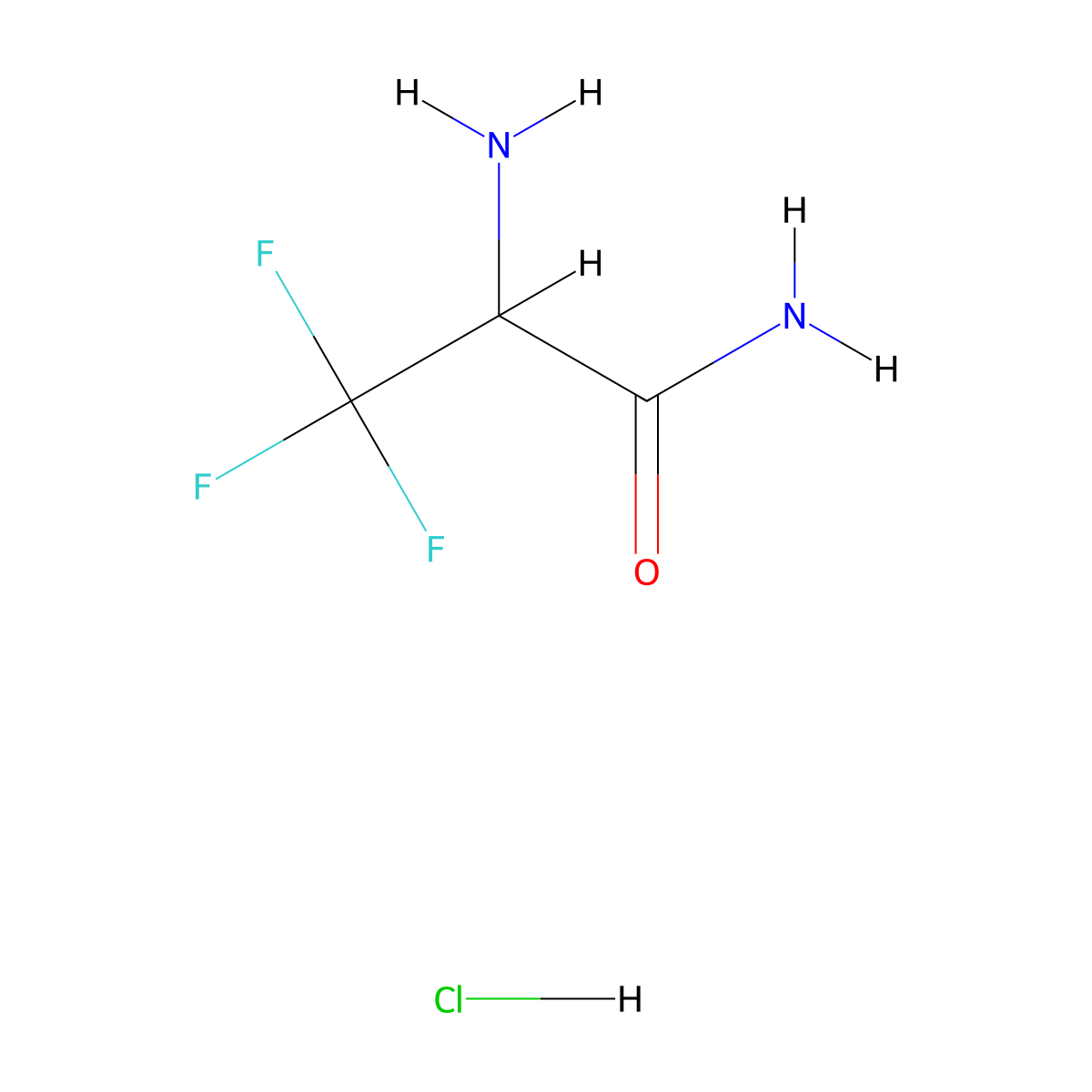2-Amino-3,3,3-trifluoropropanamide hydrochloride molecular structure, CAS 1849182-55-3