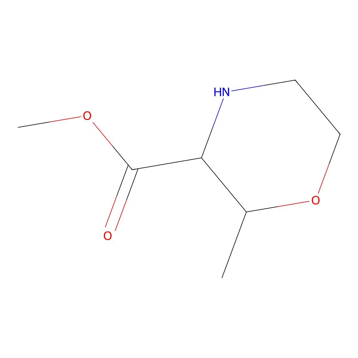 Methyl 2-methylmorpholine-3-carboxylate molecular structure, CAS 1849182-72-4