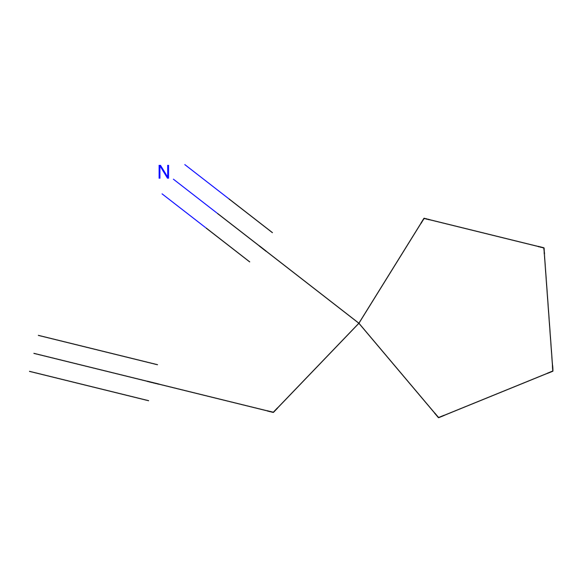 1-(Prop-2-yn-1-yl)cyclopentane-1-carbonitrile molecular structure, CAS 1849183-96-5