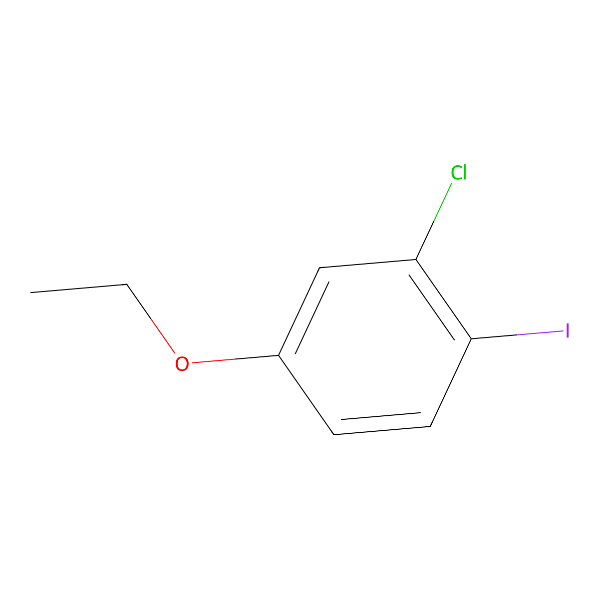 2-Chloro-4-ethoxy-1-iodobenzene molecular structure, CAS 1849184-32-2