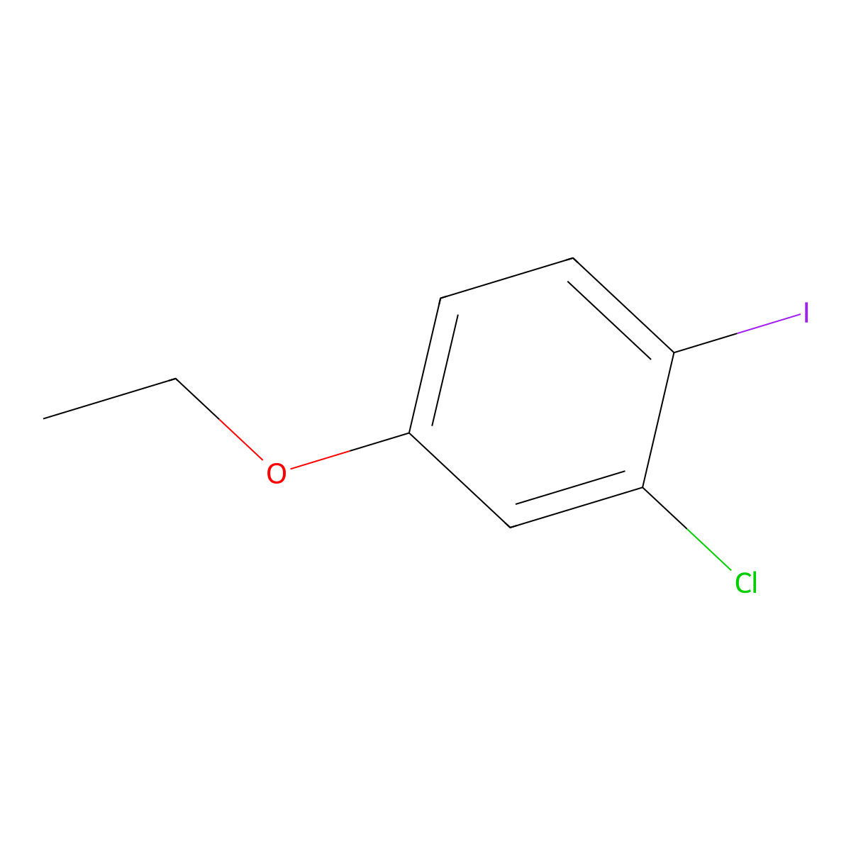 2-Chloro-4-ethoxy-1-iodobenzene molecular structure, CAS 1849184-32-2