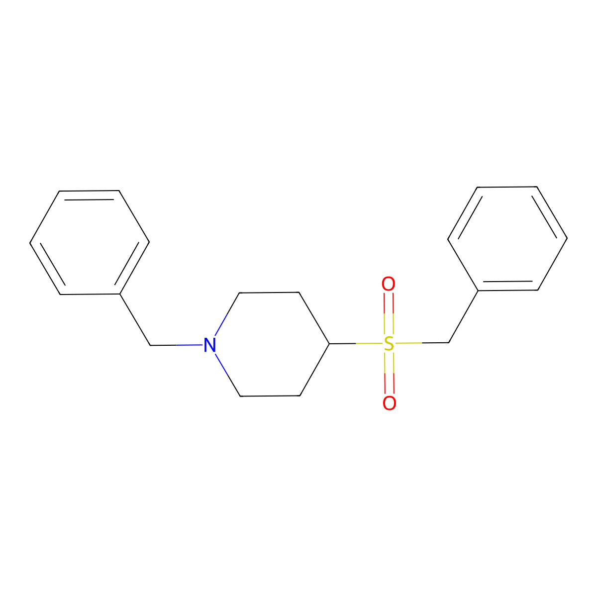 1-Benzyl-4-phenylmethanesulfonylpiperidine molecular structure, CAS 184919-90-2