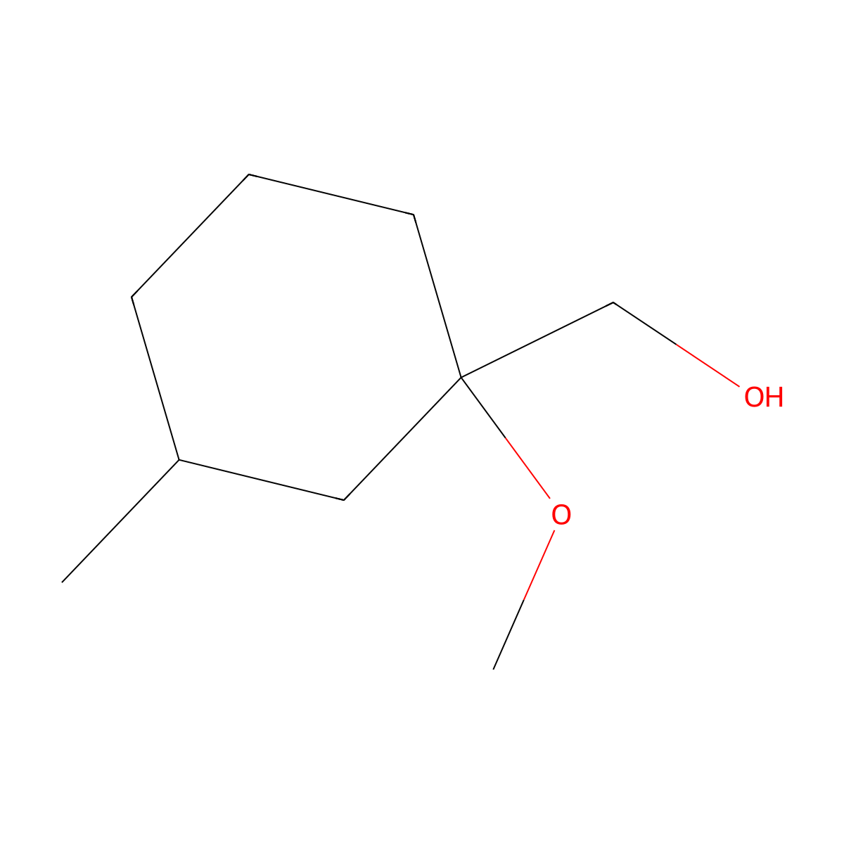 (1-Methoxy-3-methylcyclohexyl)methanol molecular structure, CAS 1849191-02-1