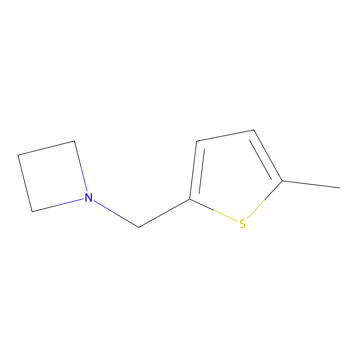 1-((5-Methylthiophen-2-yl)methyl)azetidine molecular structure, CAS 1849192-43-3