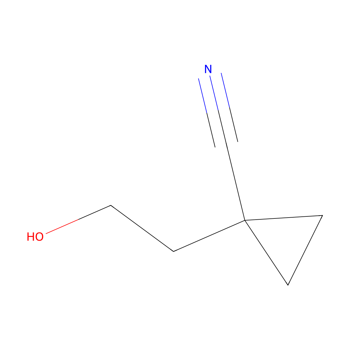 1-(2-Hydroxyethyl)cyclopropane-1-carbonitrile molecular structure, CAS 1849196-57-1