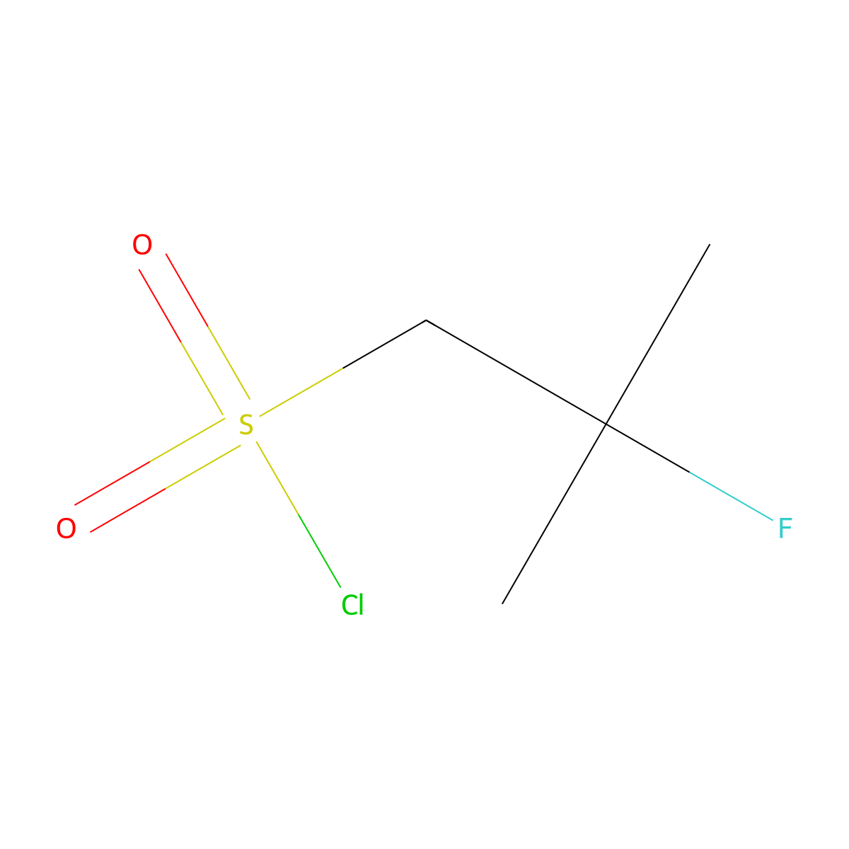 2-Fluoro-2-methylpropane-1-sulfonyl chloride molecular structure, CAS 1849197-29-0