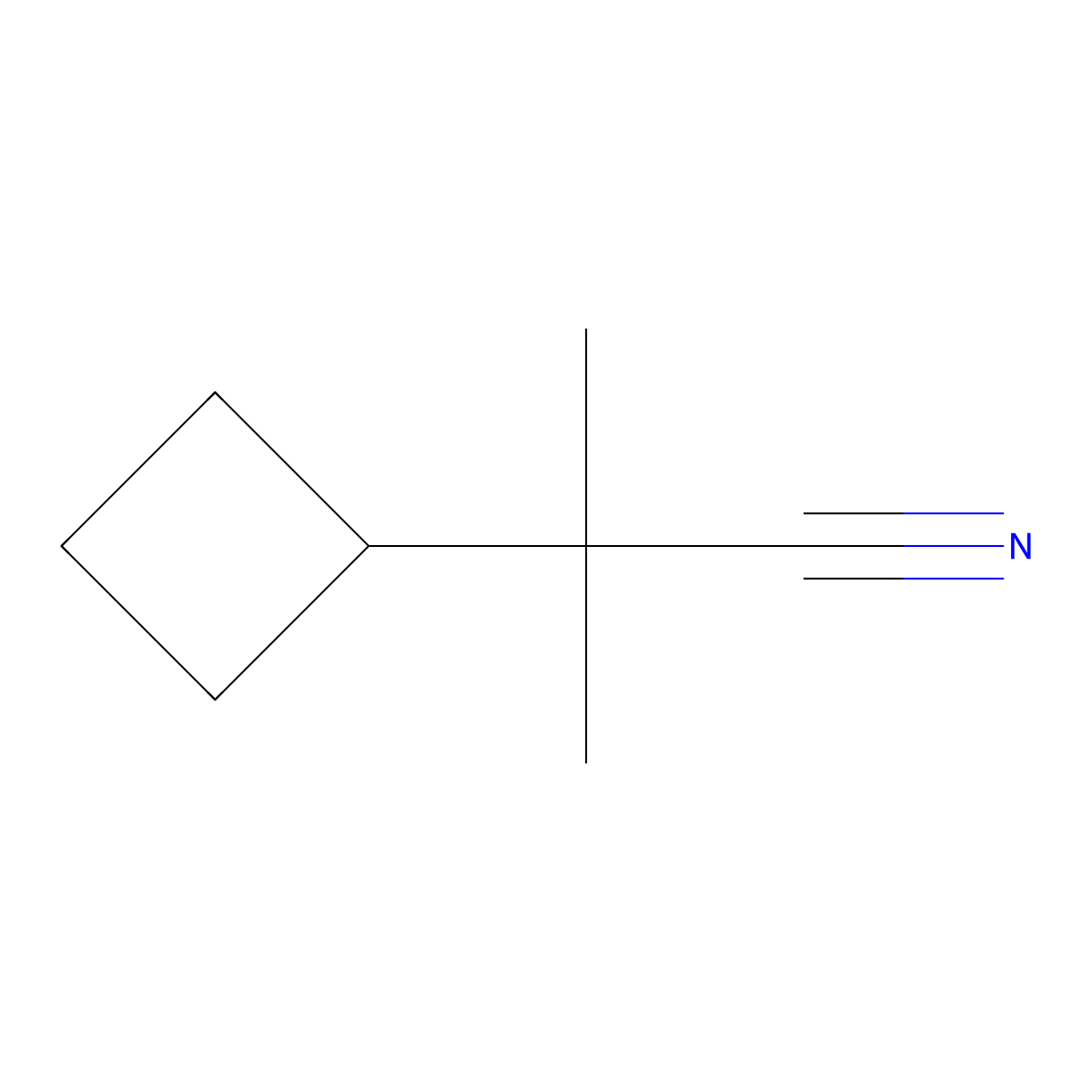 2-Cyclobutyl-2-methylpropanenitrile molecular structure, CAS 1849197-83-6