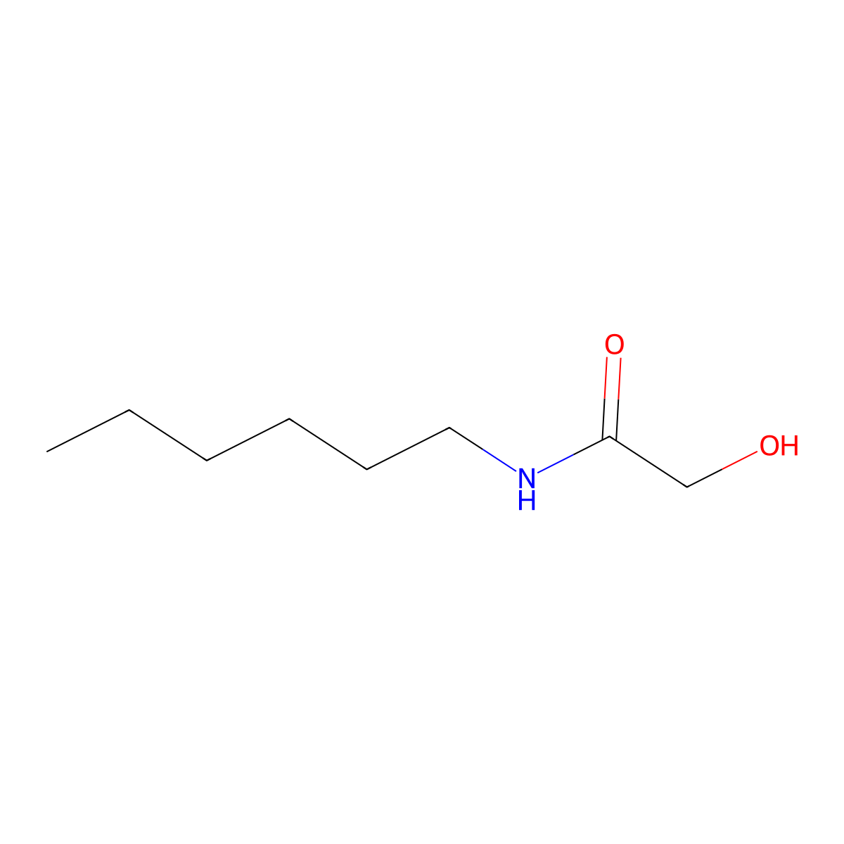 N-hexyl-2-hydroxyacetamide molecular structure, CAS 1849201-35-9