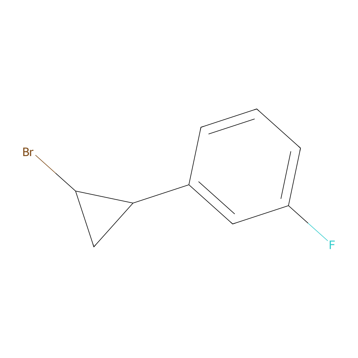 1-(2-Bromocyclopropyl)-3-fluorobenzene molecular structure, CAS 1849203-70-8