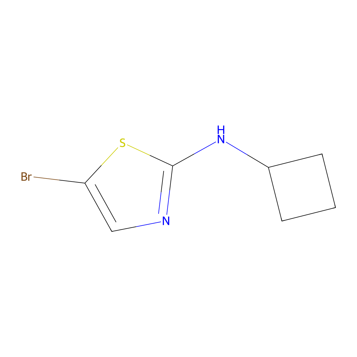 5-bromo-N-cyclobutylthiazol-2-amine molecular structure, CAS 1849208-07-6