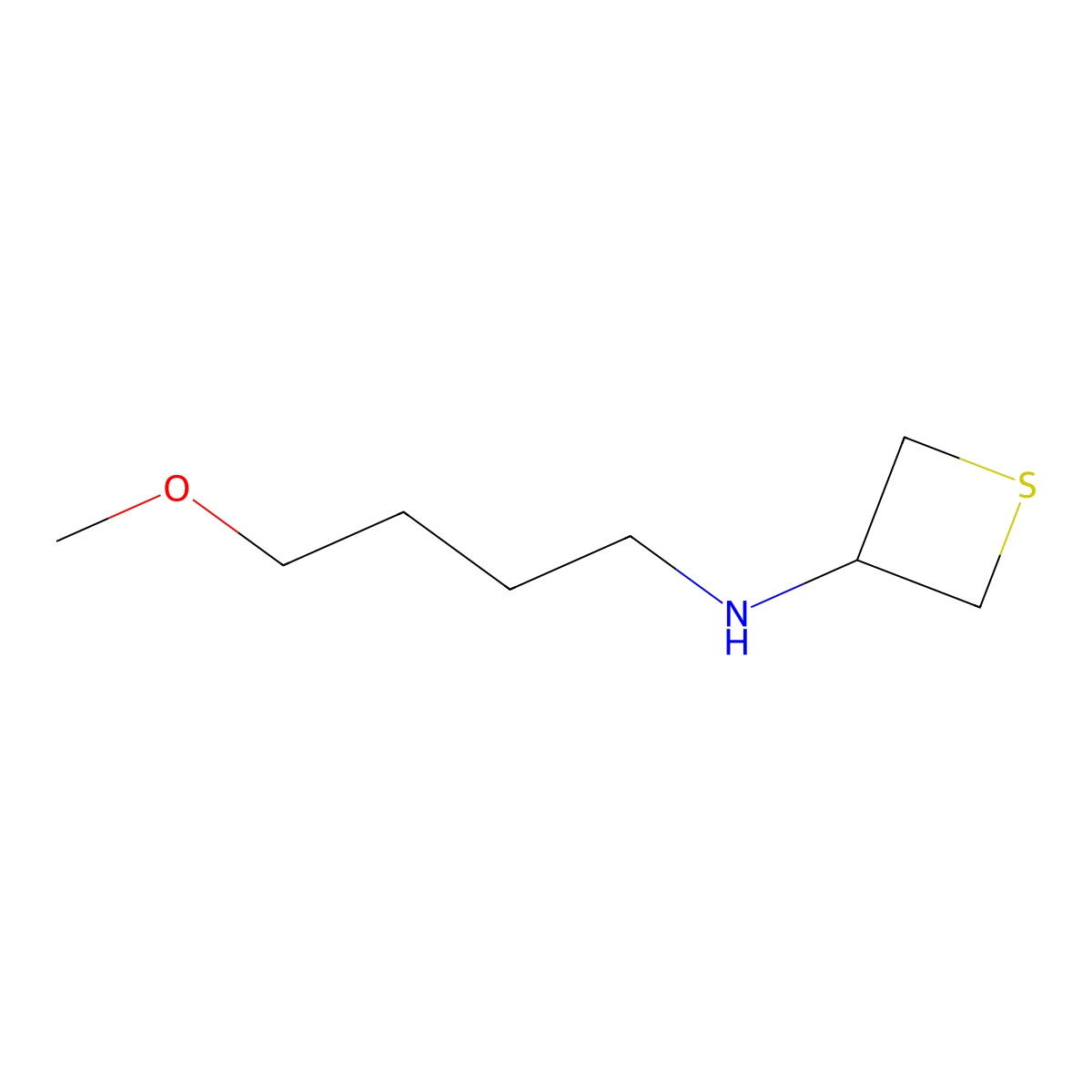 N-(4-Methoxybutyl)thietan-3-amine molecular structure, CAS 1849208-19-0