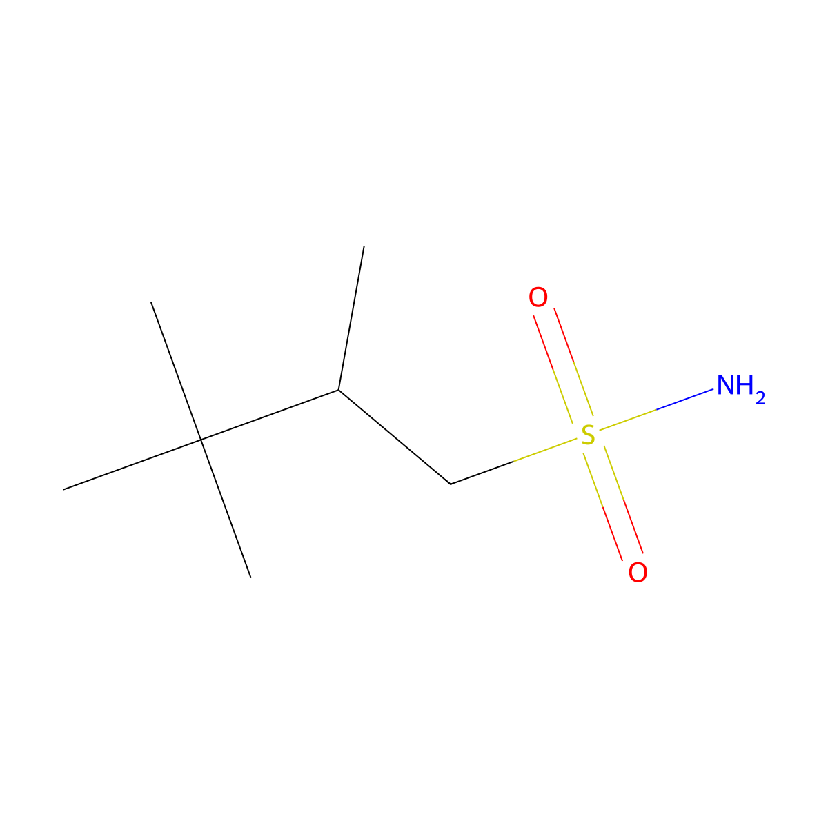2,3,3-Trimethylbutane-1-sulfonamide molecular structure, CAS 1849208-88-3