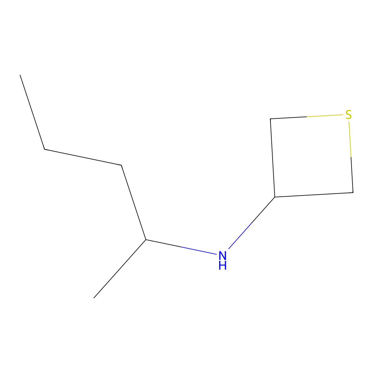 N-(Pentan-2-yl)thietan-3-amine molecular structure, CAS 1849209-75-1