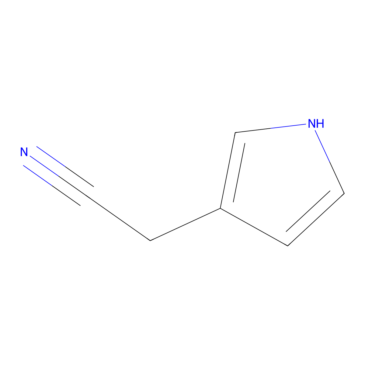 2-(1H-pyrrol-3-yl)acetonitrile molecular structure, CAS 184921-46-8