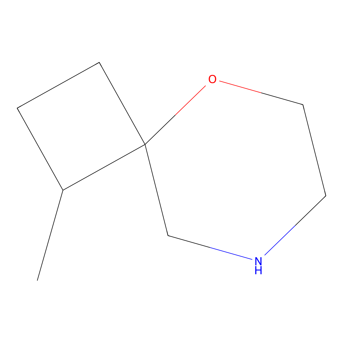 1-Methyl-5-oxa-8-azaspiro[3.5]nonane molecular structure, CAS 1849210-27-0