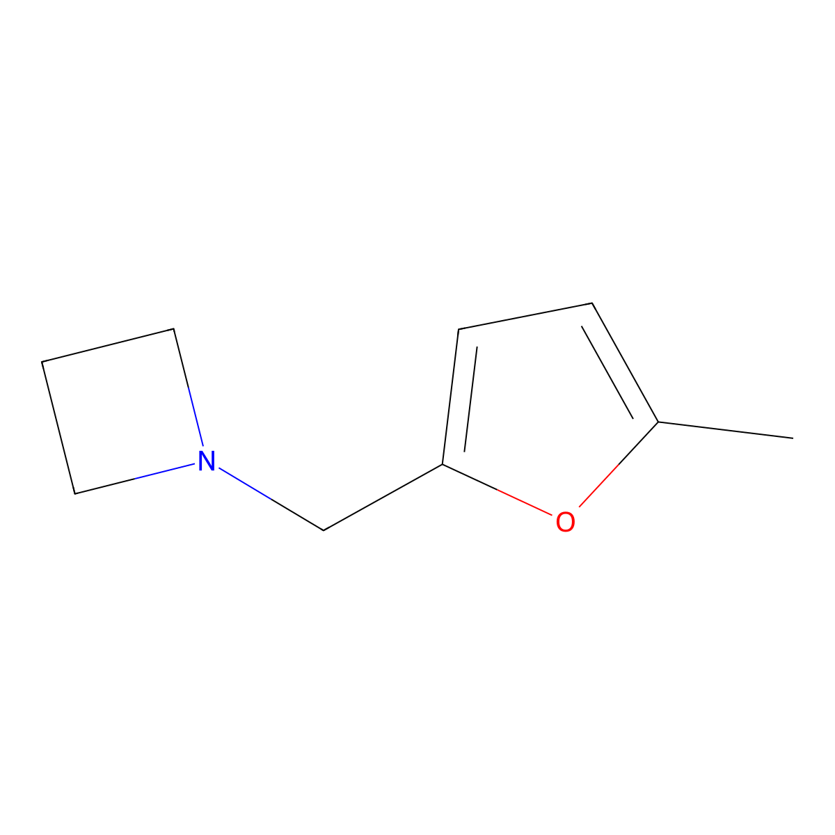 1-((5-Methylfuran-2-yl)methyl)azetidine molecular structure, CAS 1849211-75-1