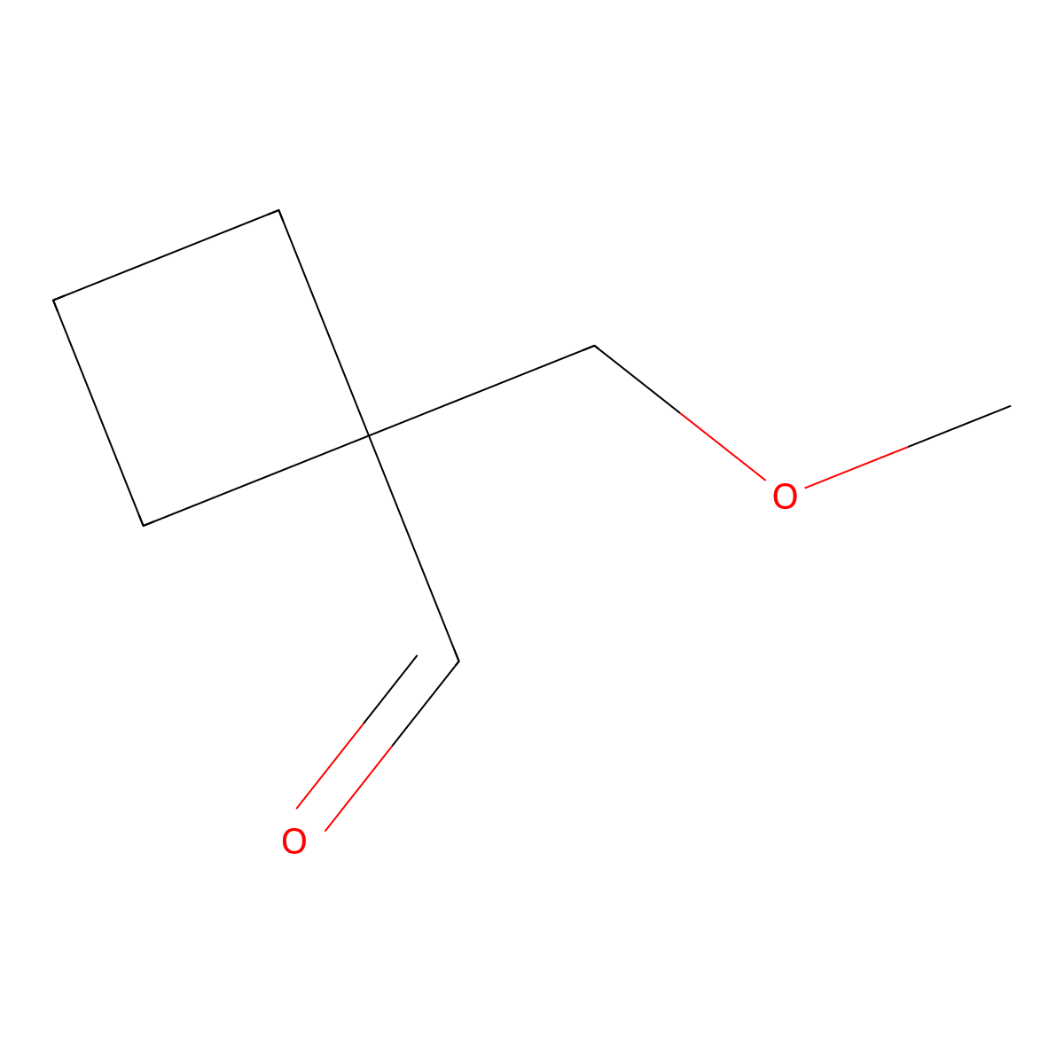 1-(Methoxymethyl)cyclobutane-1-carbaldehyde molecular structure, CAS 1849217-18-0