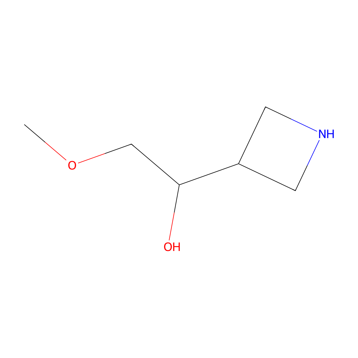 1-(Azetidin-3-yl)-2-methoxyethan-1-ol molecular structure, CAS 1849217-36-2