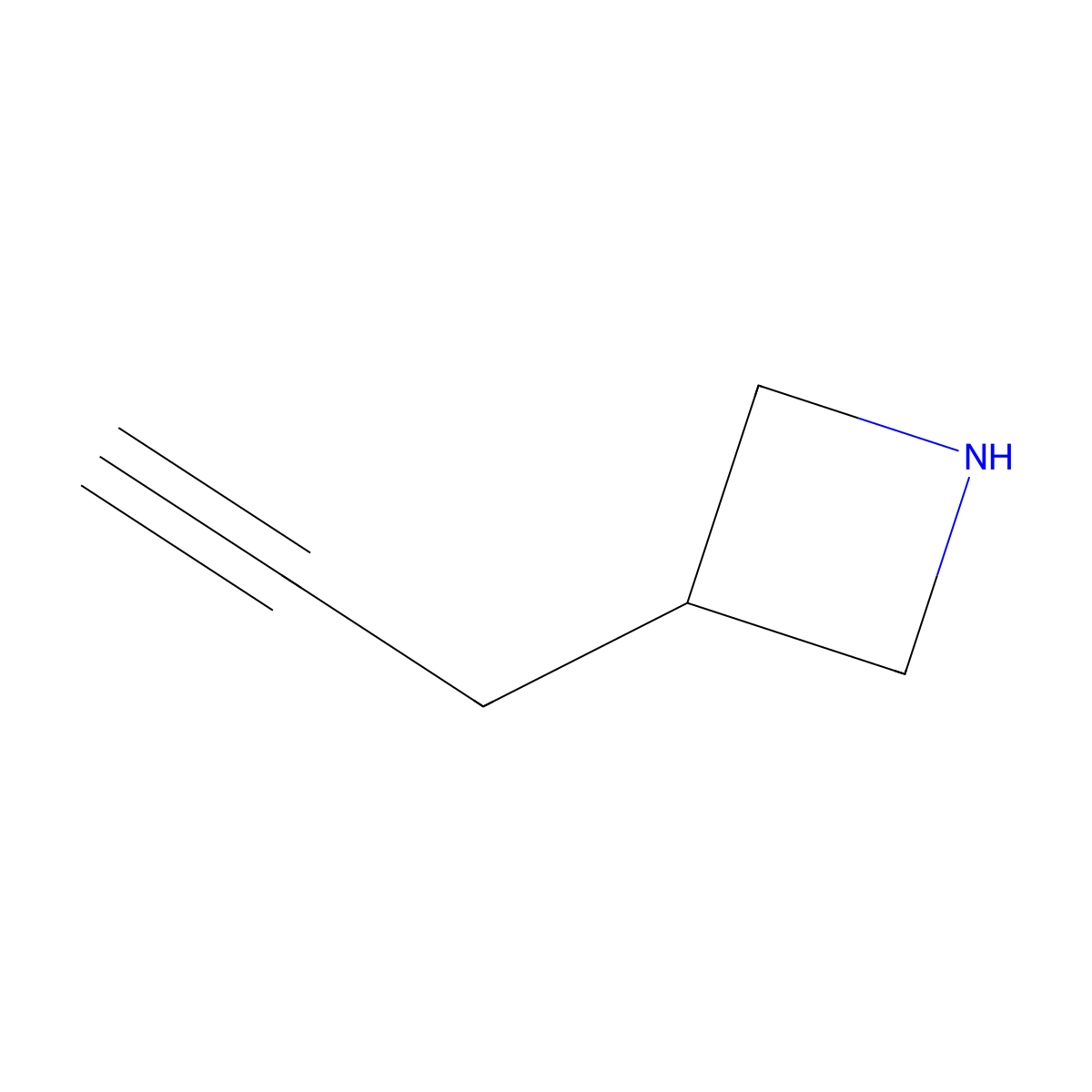 3-(Prop-2-yn-1-yl)azetidine molecular structure, CAS 1849217-49-7