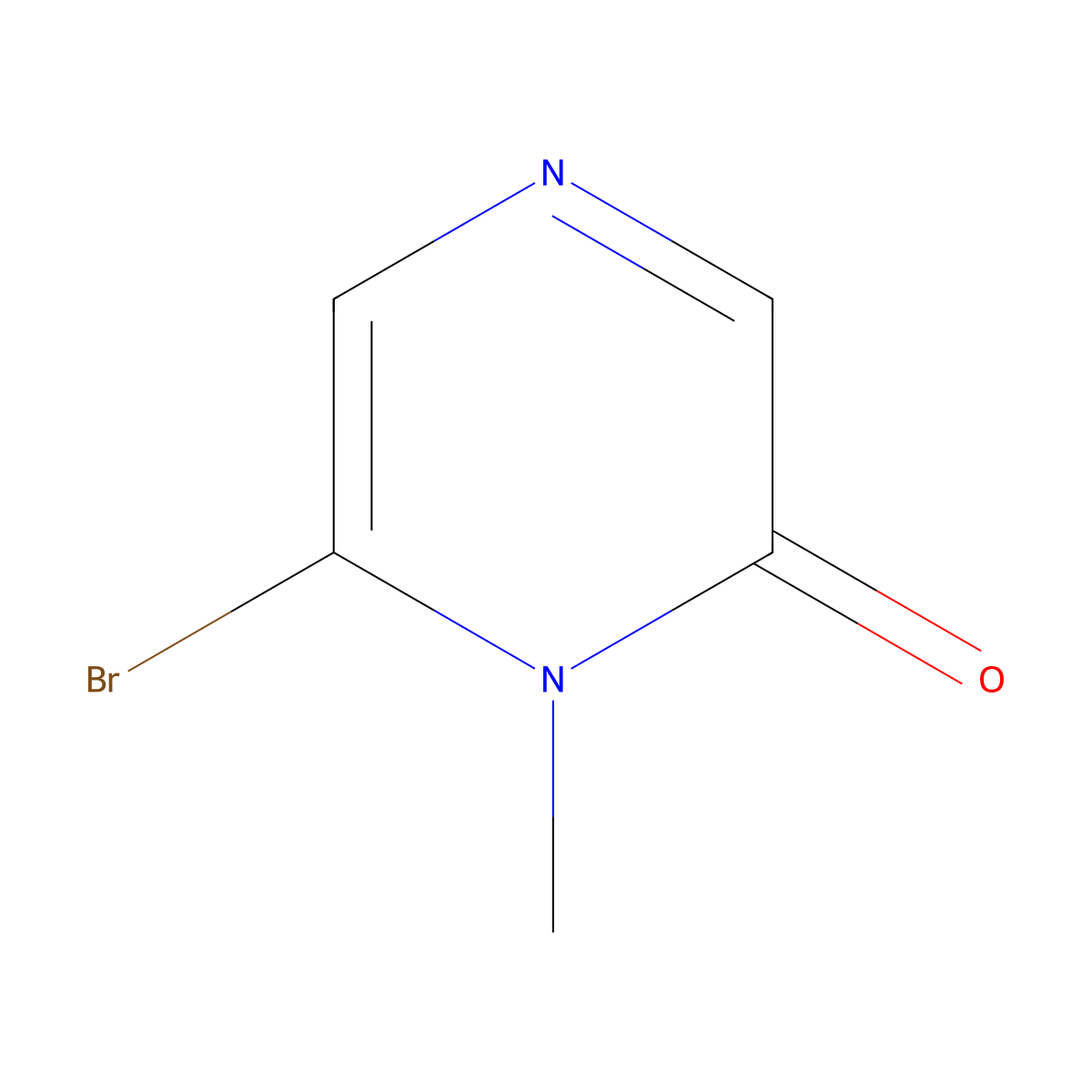 6-Bromo-1-methylpyrazin-2(1H)-one molecular structure, CAS 1849219-04-0