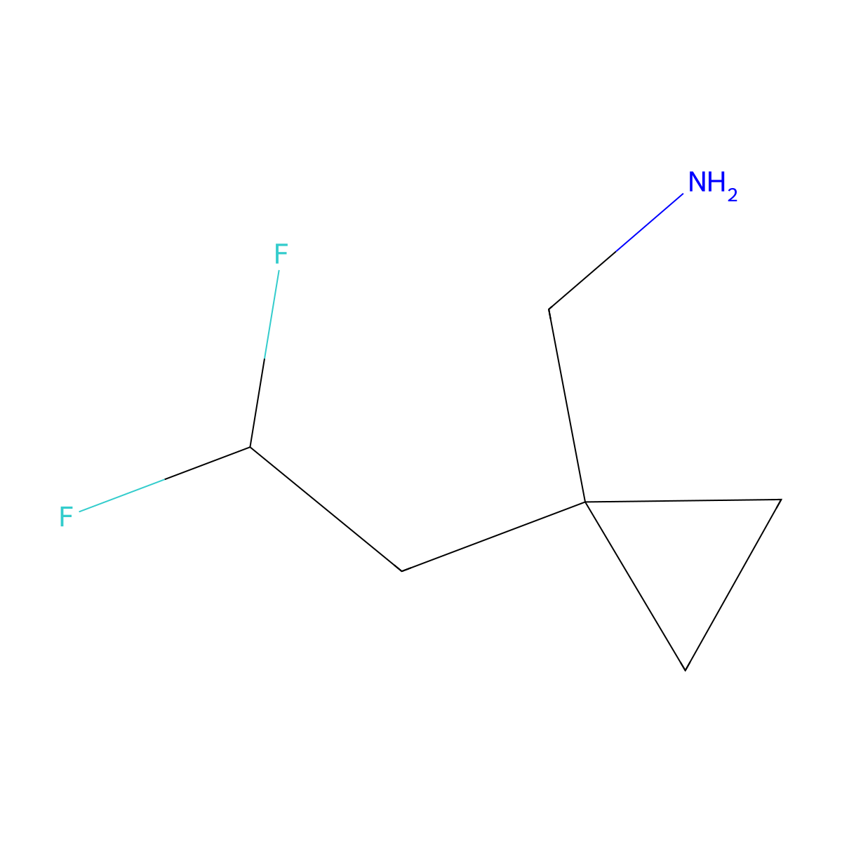 [1-(2,2-Difluoroethyl)cyclopropyl]methanamine molecular structure, CAS 1849222-60-1