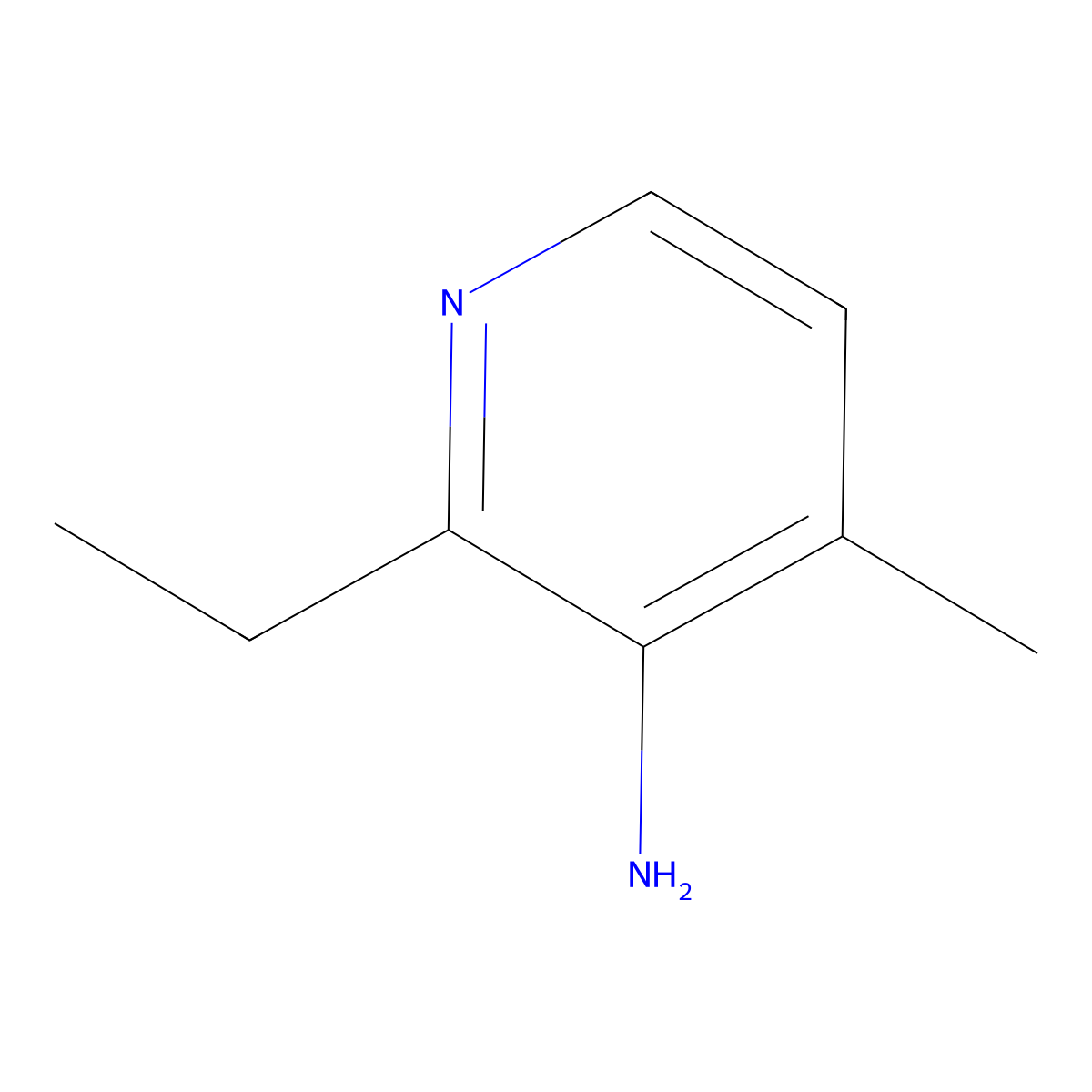 2-Ethyl-4-methylpyridin-3-amine molecular structure, CAS 1849224-21-0