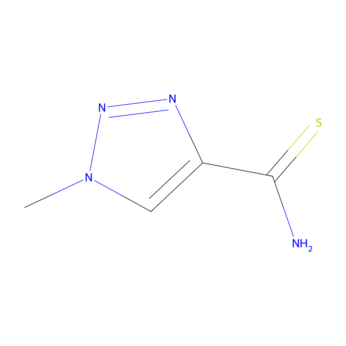 1-methyl-1H-1,2,3-triazole-4-carbothioamide molecular structure, CAS 1849225-56-4
