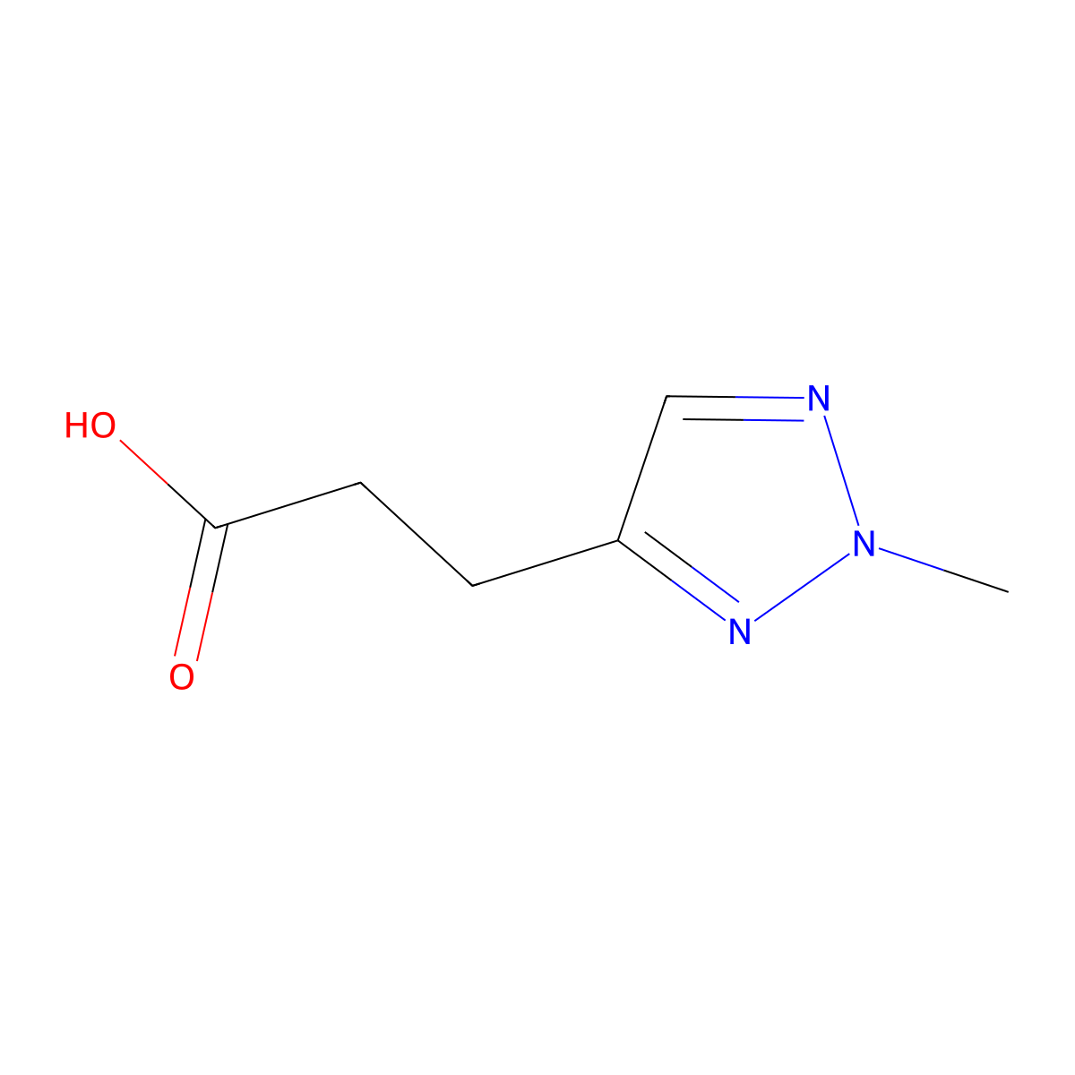 3-(2-methyl-2H-1,2,3-triazol-4-yl)propanoic acid molecular structure, CAS 1849227-13-9