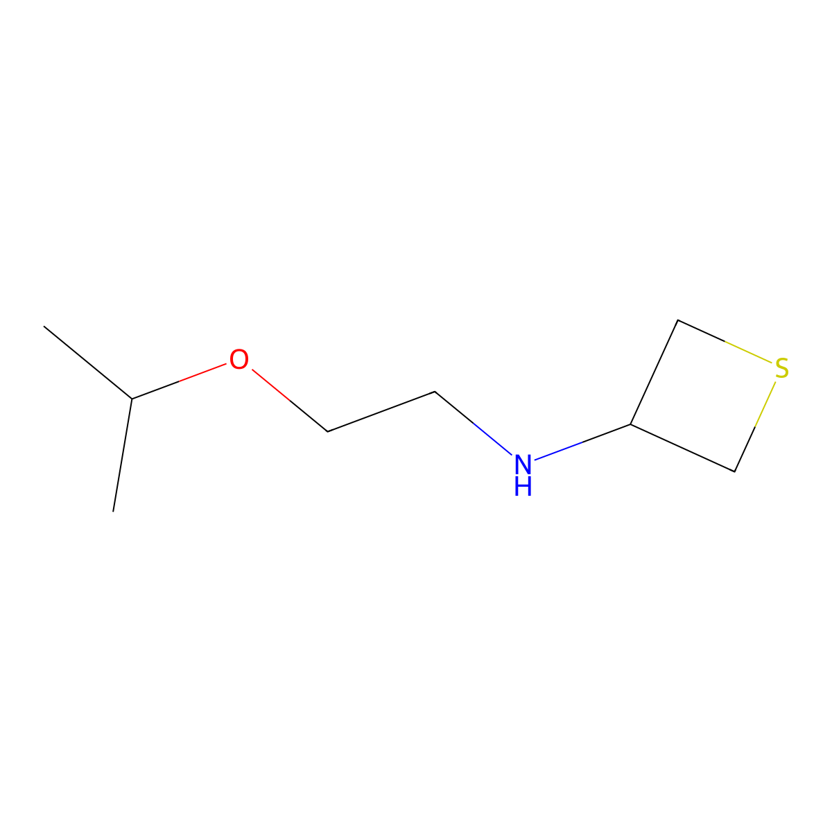 N-(2-Isopropoxyethyl)thietan-3-amine molecular structure, CAS 1849229-83-9