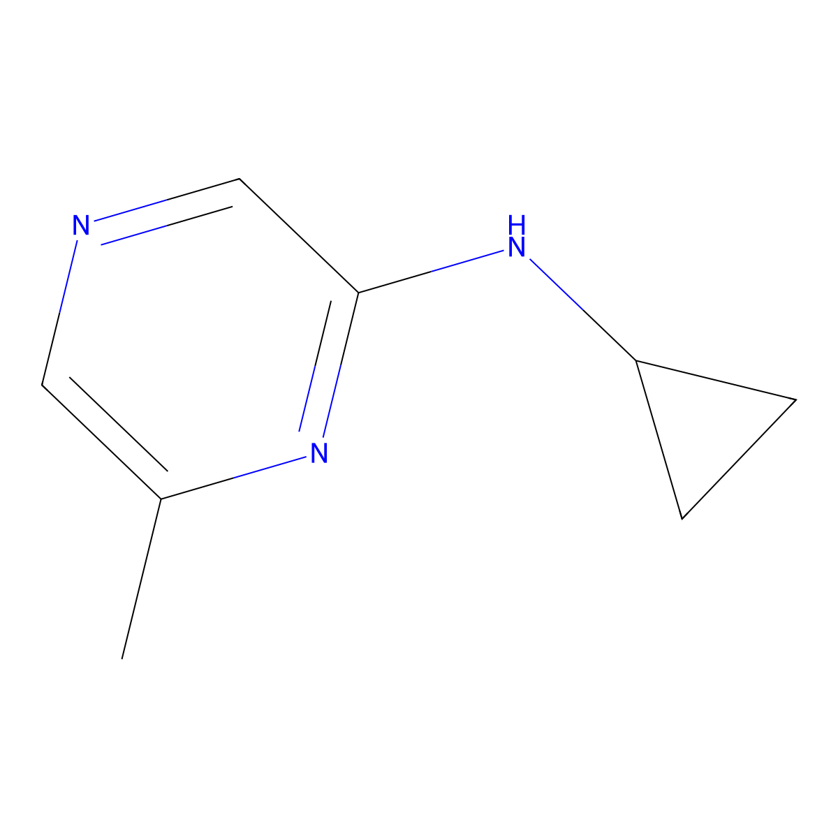N-cyclopropyl-6-methylpyrazin-2-amine molecular structure, CAS 1849231-09-9