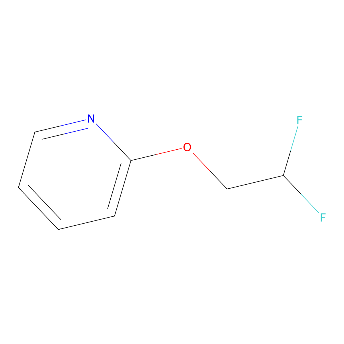 2-(2,2-Difluoroethoxy)pyridine molecular structure, CAS 1849231-74-8