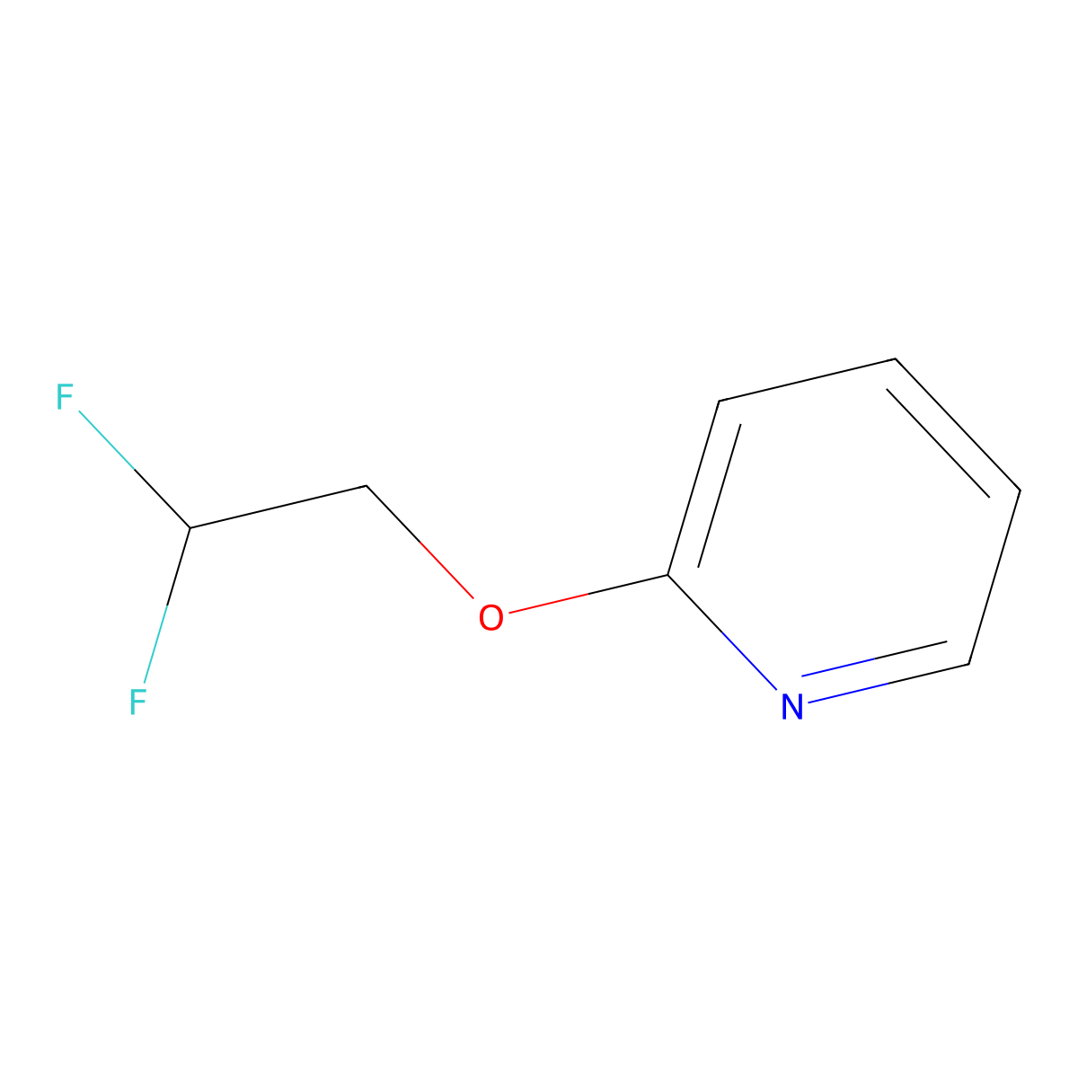 2-(2,2-Difluoroethoxy)pyridine molecular structure, CAS 1849231-74-8