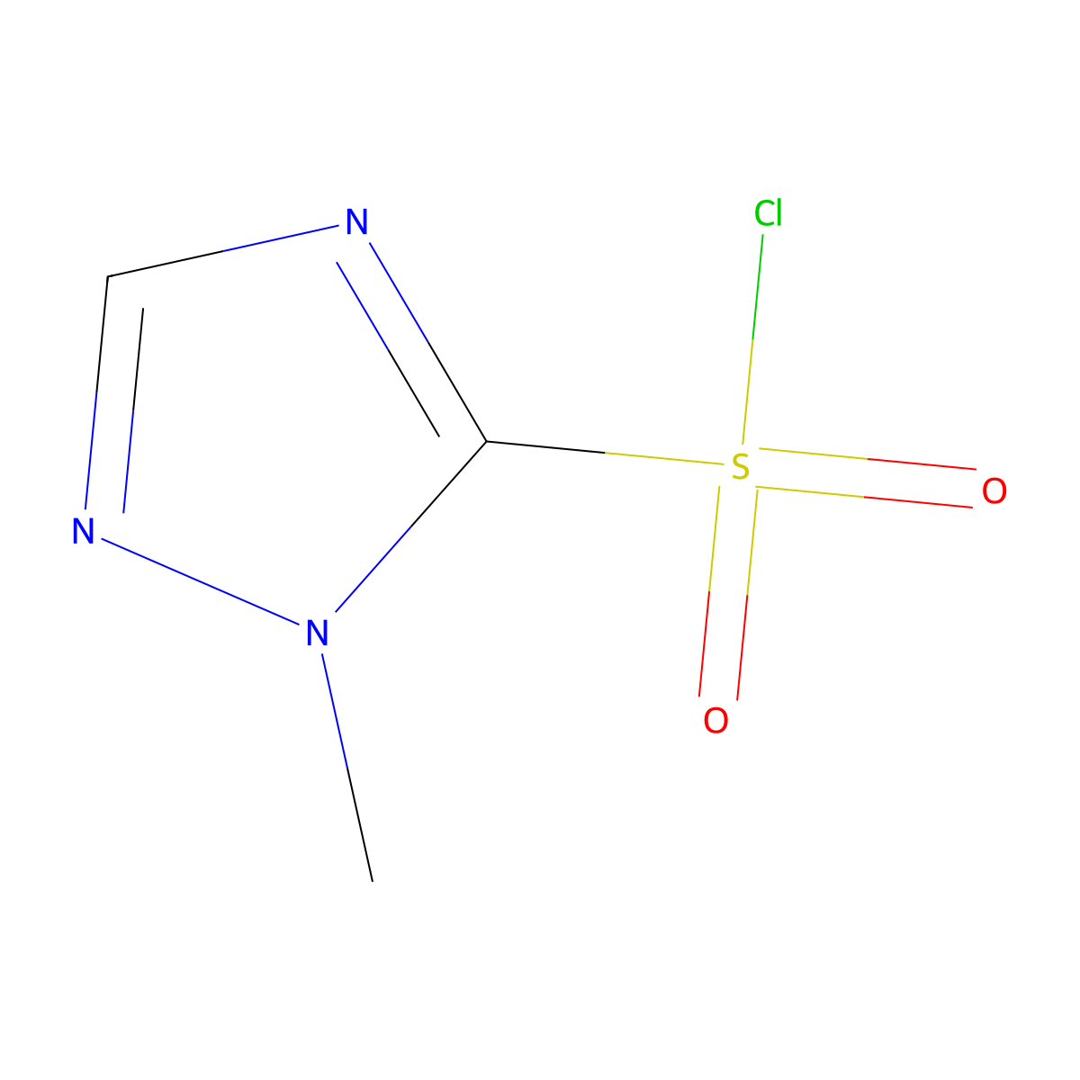 1-methyl-1H-1,2,4-triazole-5-sulfonyl chloride molecular structure, CAS 1849236-29-8