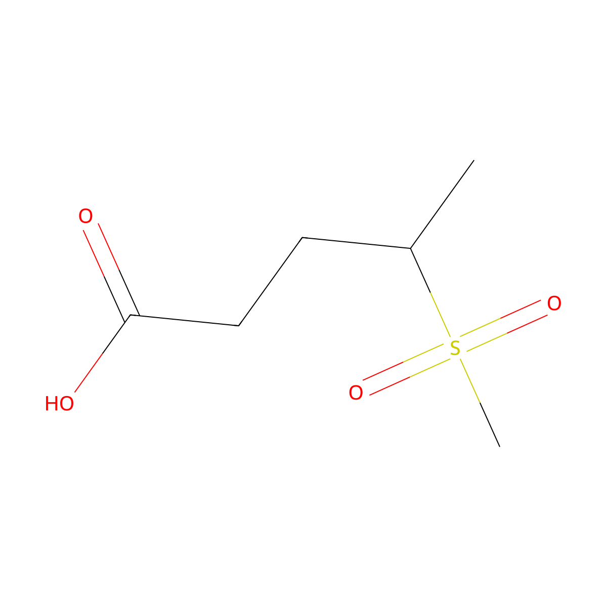 4-Methanesulfonylpentanoic acid molecular structure, CAS 1849236-70-9