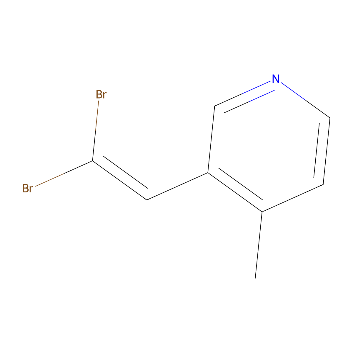 3-(2,2-Dibromovinyl)-4-methylpyridine molecular structure, CAS 1849237-55-3