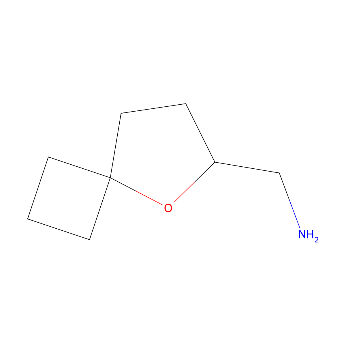 {5-Oxaspiro[3.4]octan-6-yl}methanamine molecular structure, CAS 1849240-49-8