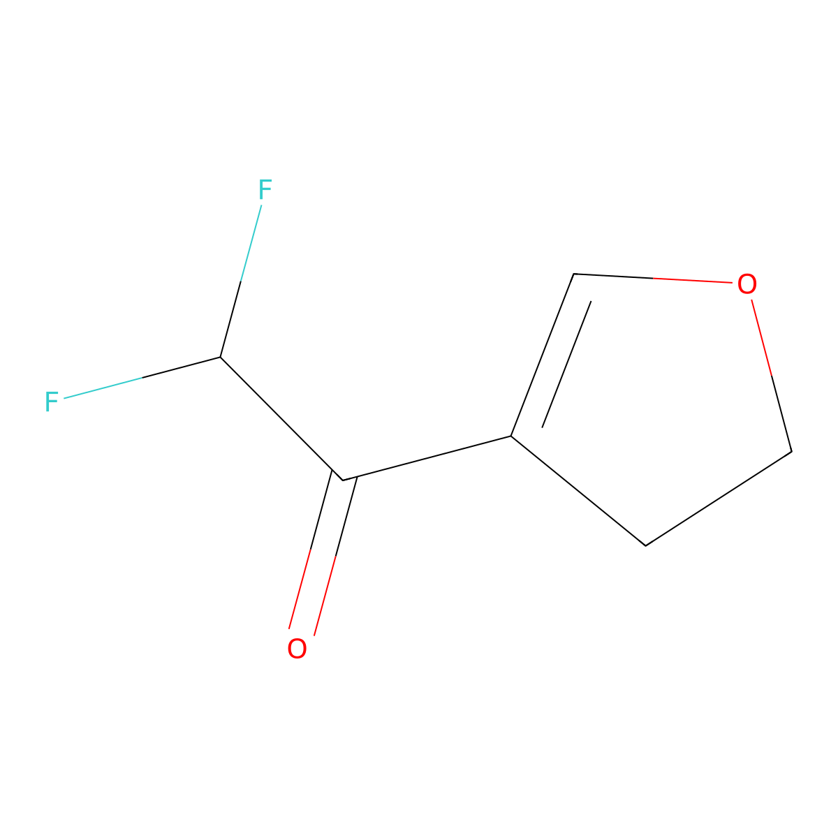 1-(4,5-Dihydrofuran-3-yl)-2,2-difluoroethan-1-one molecular structure, CAS 1849241-58-2
