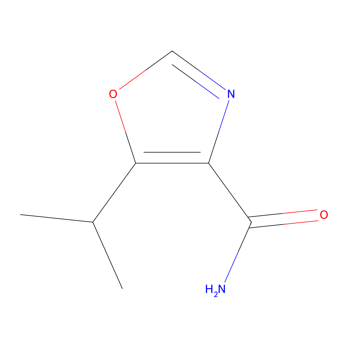 5-(Propan-2-yl)-1,3-oxazole-4-carboxamide molecular structure, CAS 1849248-31-2