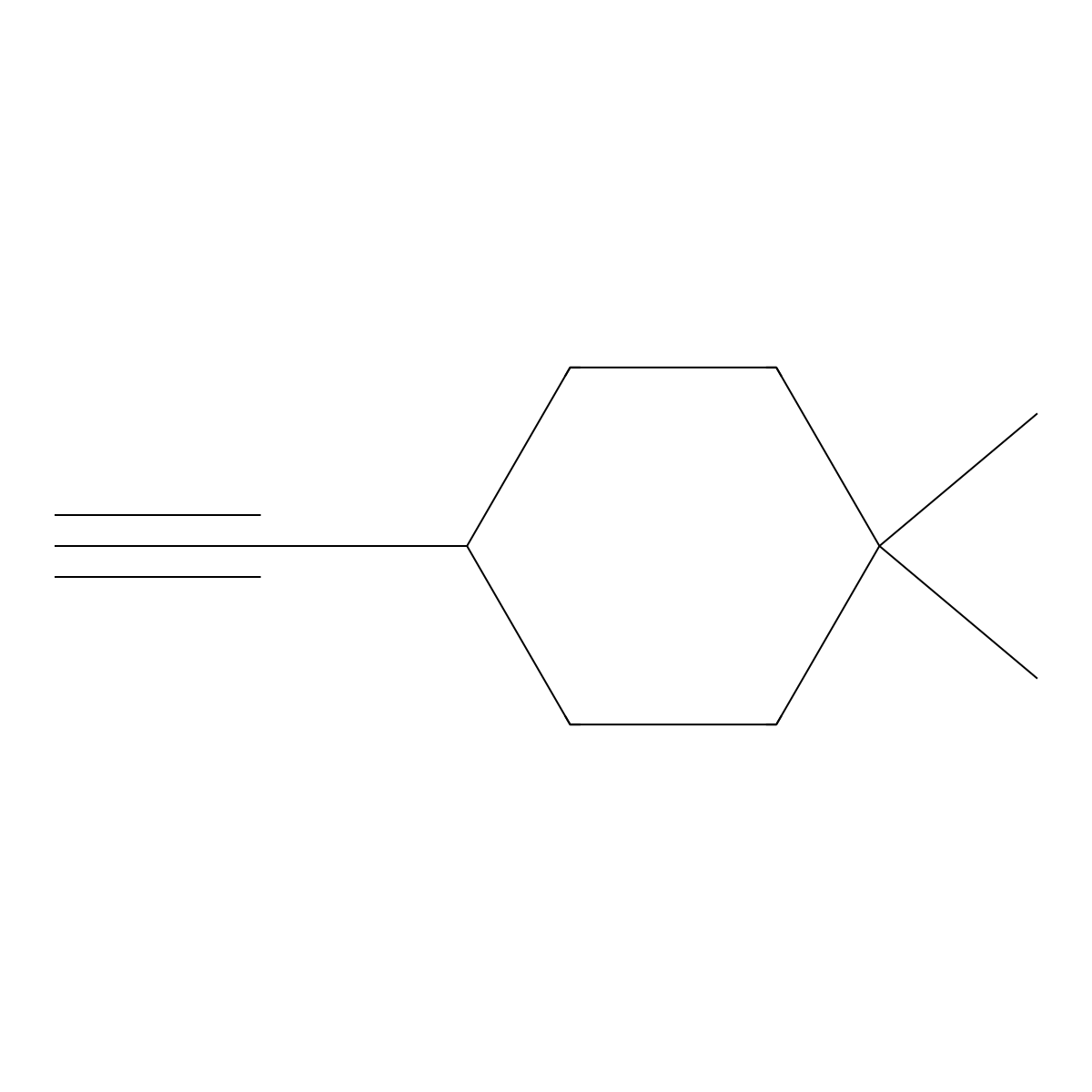 4-Ethynyl-1,1-dimethylcyclohexane molecular structure, CAS 1849249-49-5