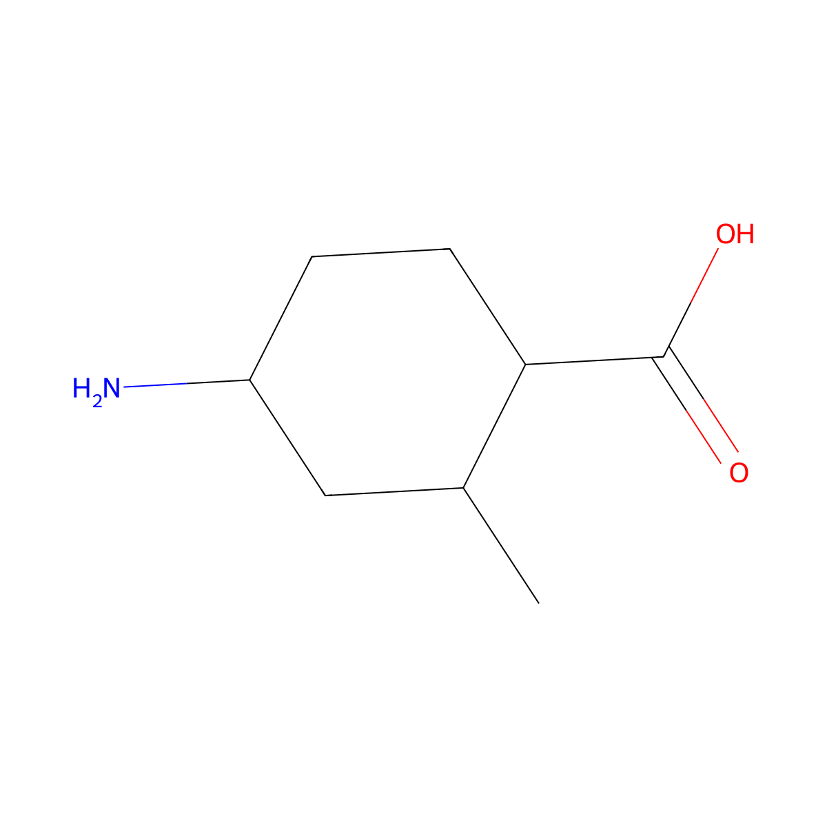 4-Amino-2-methylcyclohexane-1-carboxylic acid molecular structure, CAS 1849250-37-8