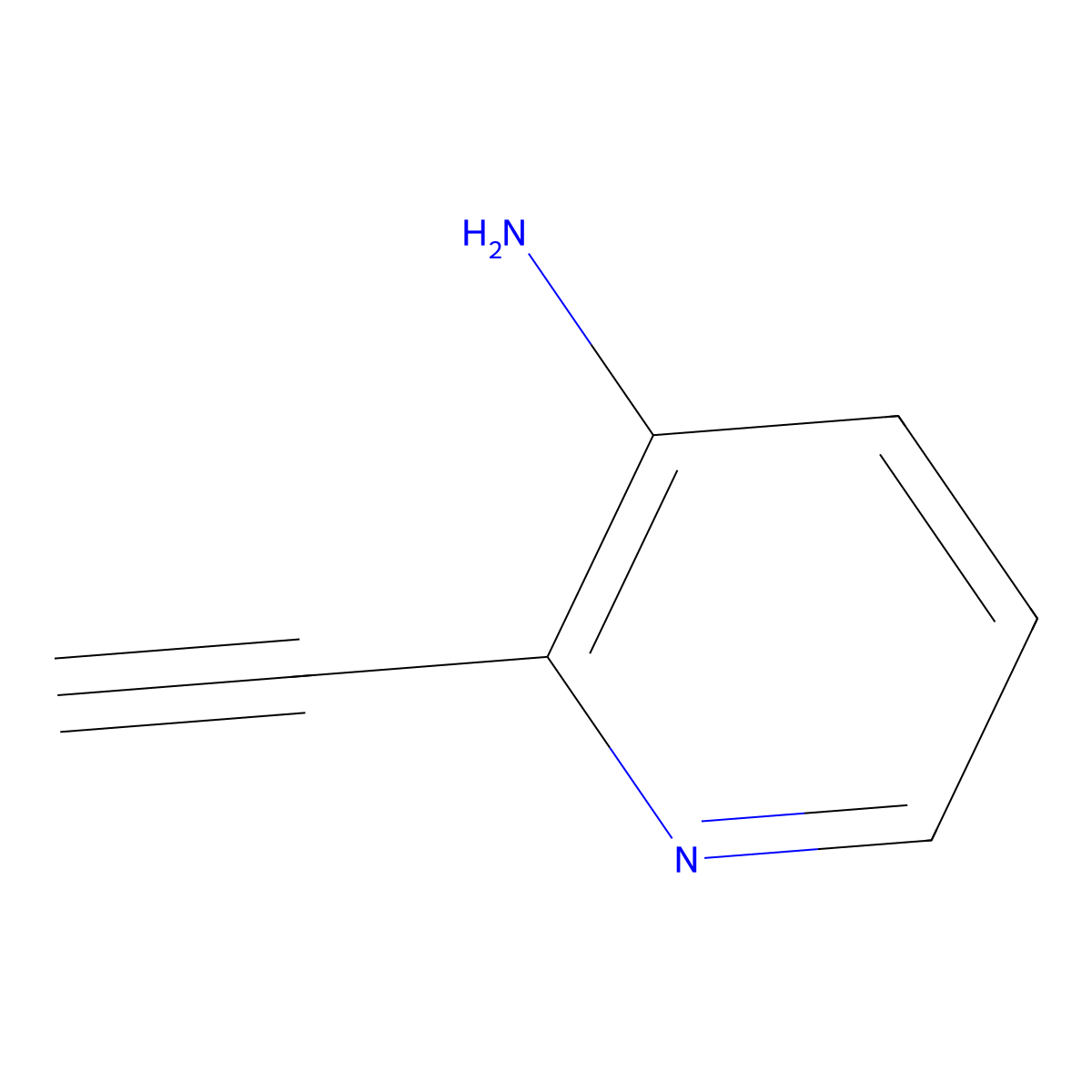 2-Ethynylpyridin-3-amine molecular structure, CAS 1849257-78-8