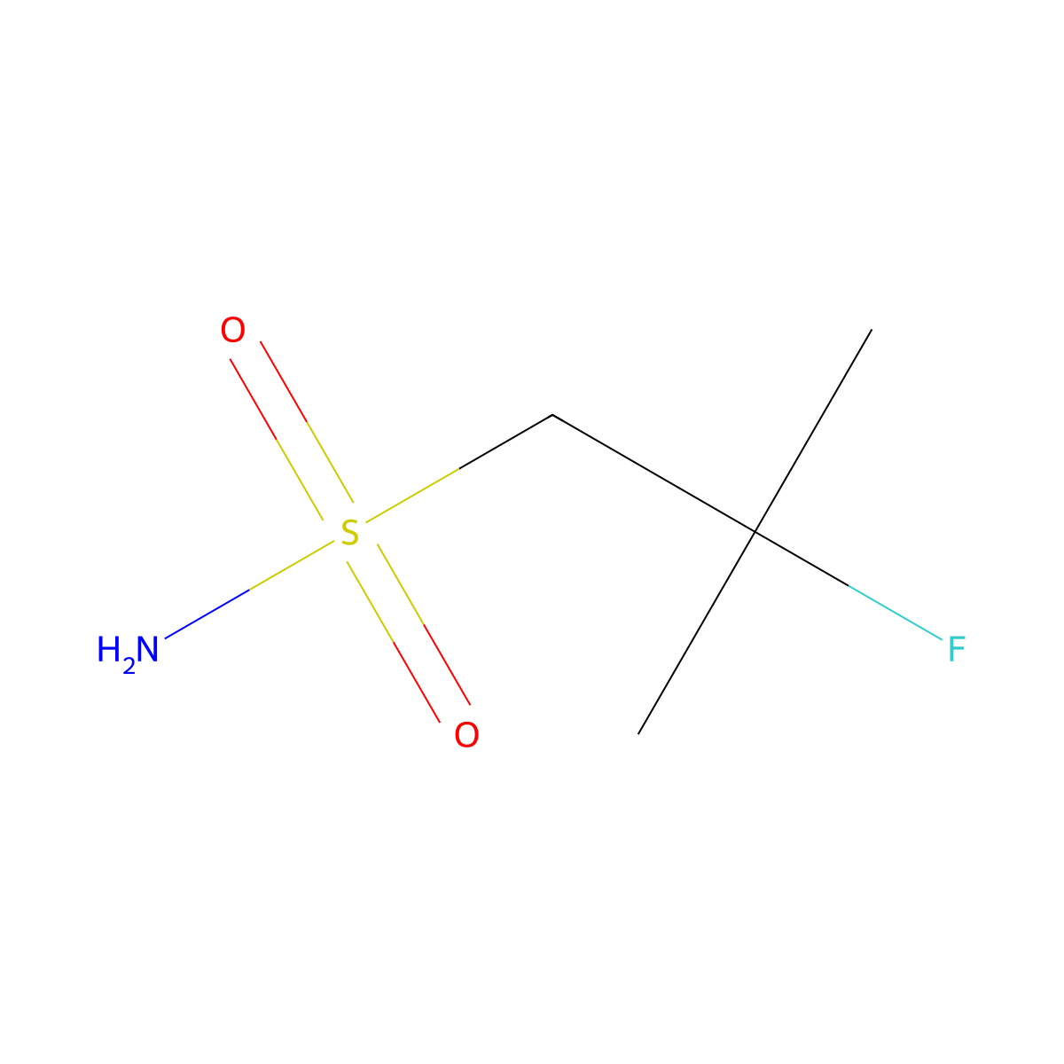 2-Fluoro-2-methylpropane-1-sulfonamide molecular structure, CAS 1849258-66-7