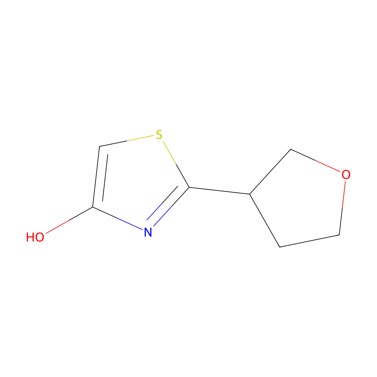 2-(Tetrahydrofuran-3-yl)thiazol-4-ol molecular structure, CAS 1849259-07-9